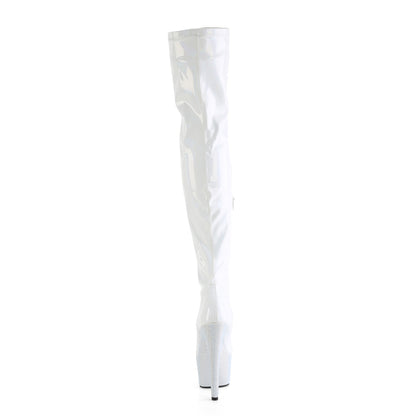 Pleaser  Boots BEJEWELED-3000-7 Wht Str Holo Pat/Wht RS
