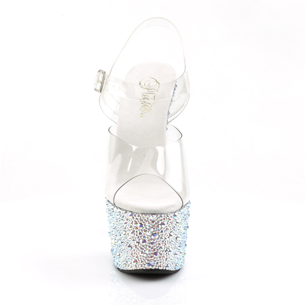 Pleaser Sandali da donna BEJEWELED-708ms CLR / SLV Multi Rs