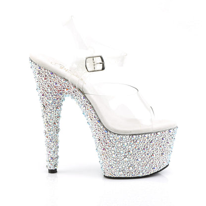 Pleaser Sandali da donna BEJEWELED-708ms CLR / SLV Multi Rs