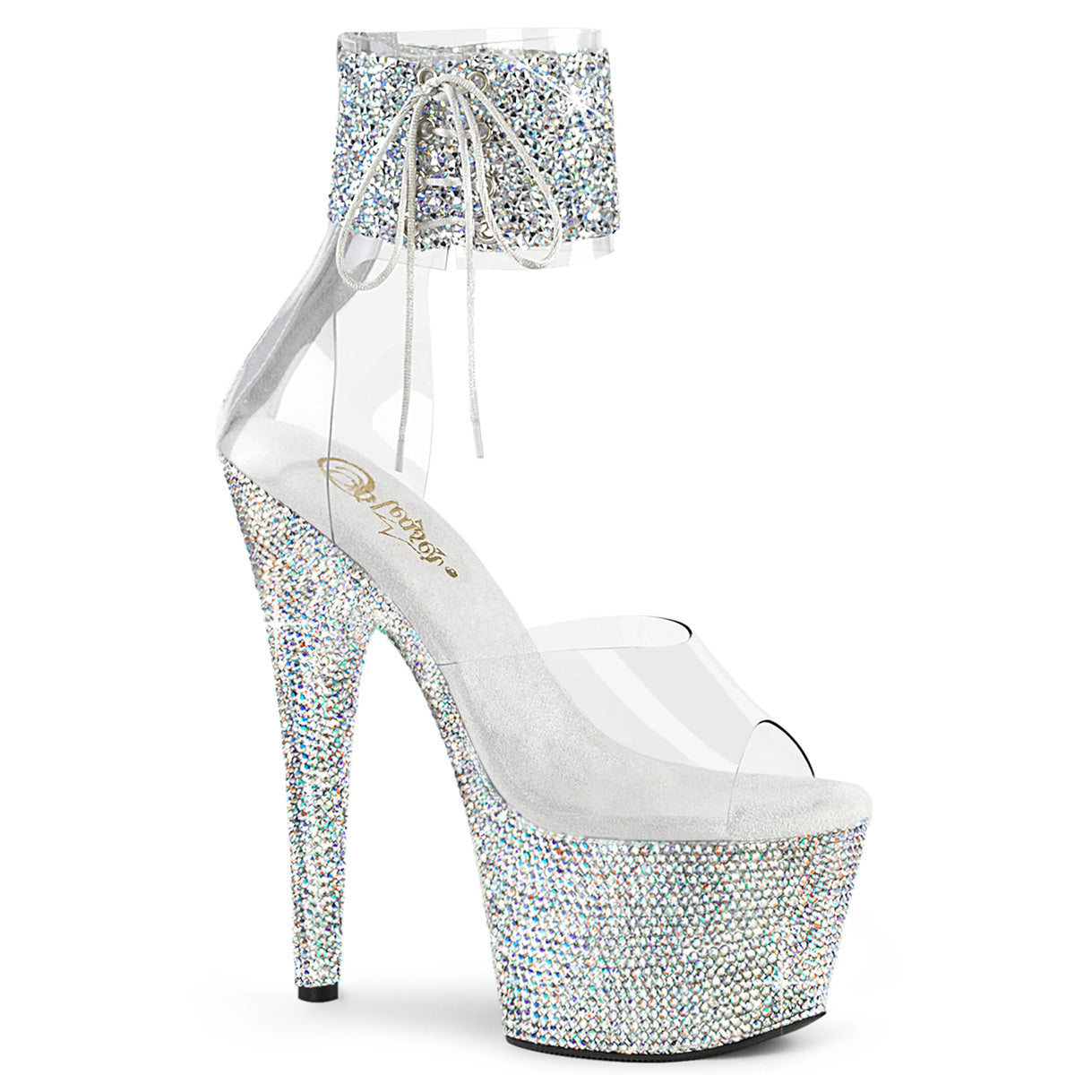 Pleaser  Sandali BEJEWELED-724rs-02 CLR-SLV Multi RS/SLV AB RS