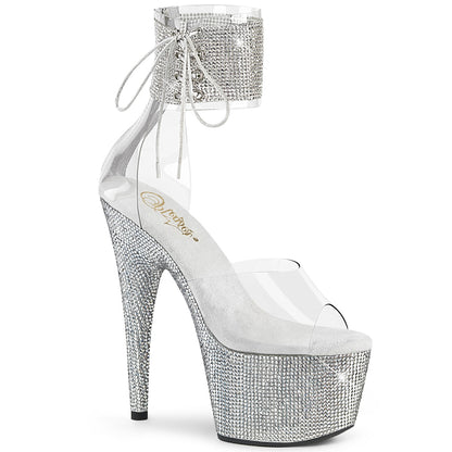 Pleaser Stivaletti da donna BEJEWELED-724RS CLR / SLV Rs