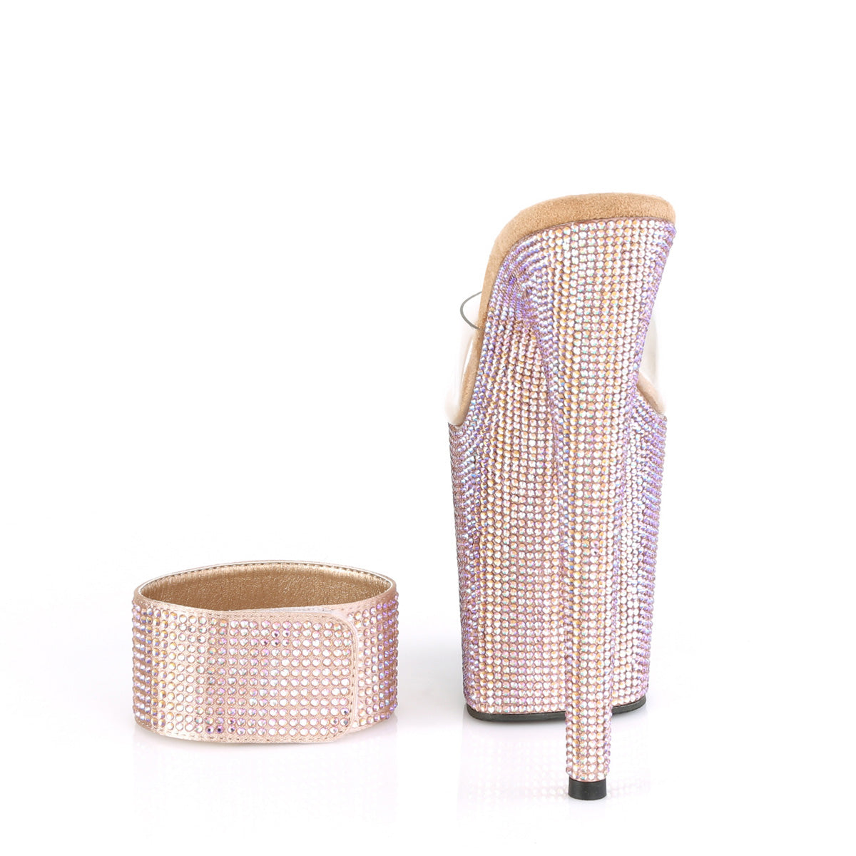 Pleaser Sandali da donna BEJEWELED-812RS CLR / ROSE GOLD MULTI RS