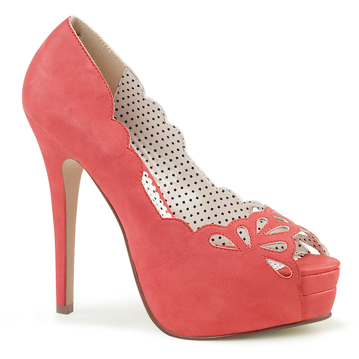 Pin Up Couture Pompe da donna BELLA-30 cuoio ecopelle corallo