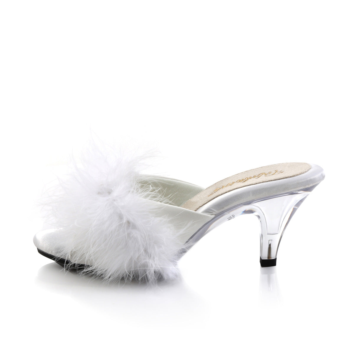 Fabulicious Womens Sandals BELLE-301F Wht Pu-Fur/Clr