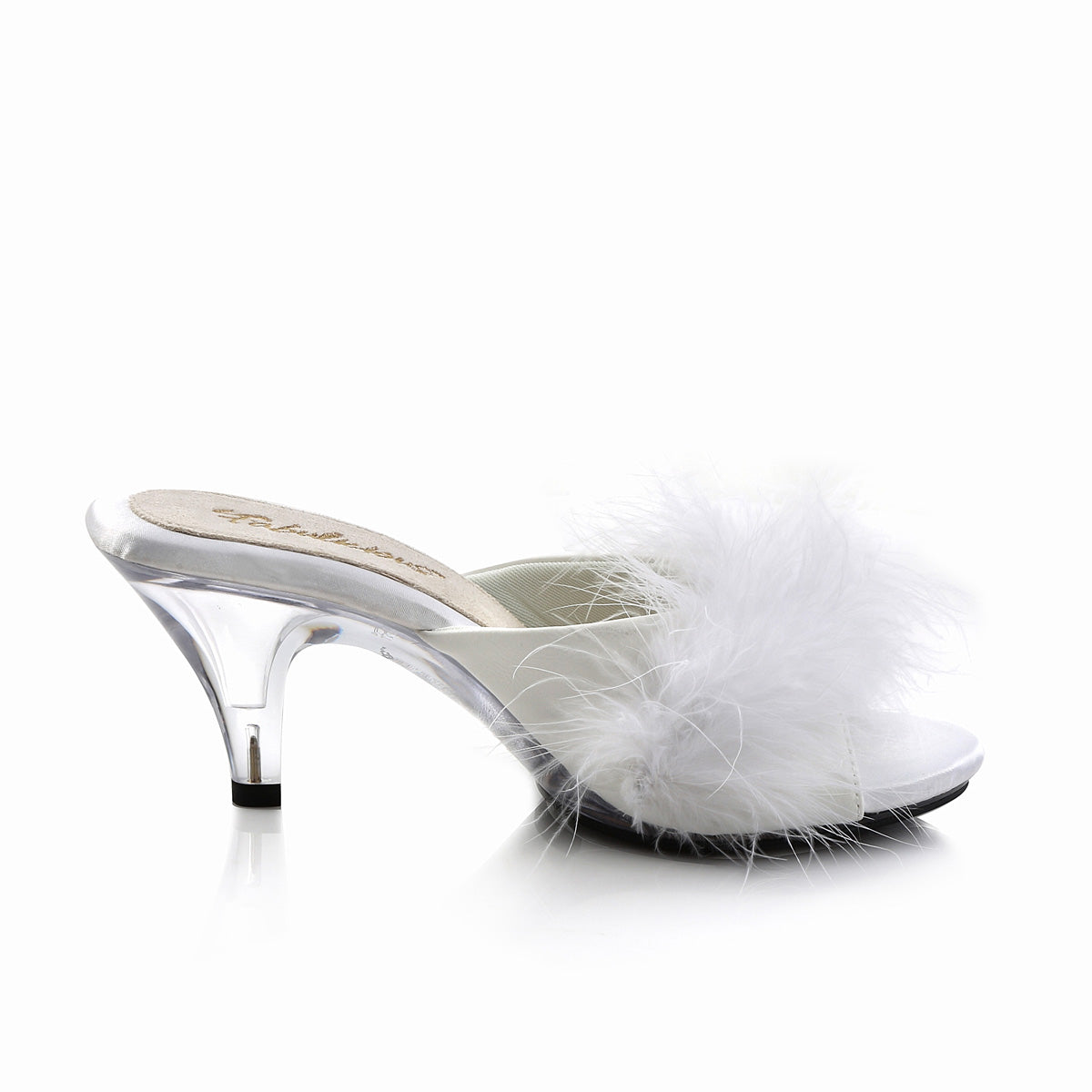 Fabulicious Womens Sandals BELLE-301F Wht Pu-Fur/Clr