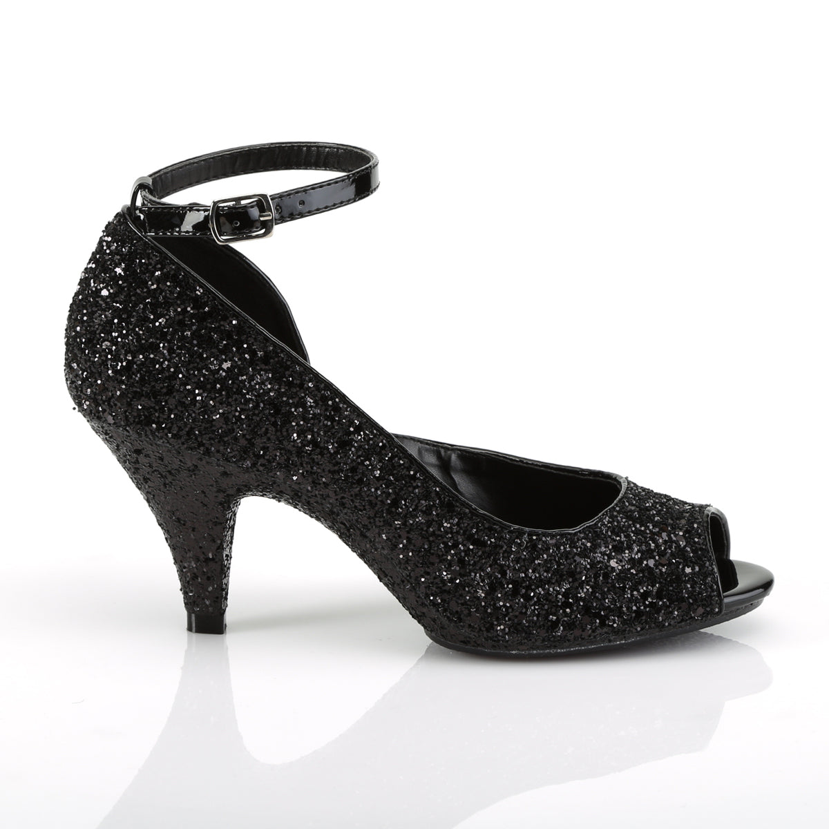 Fabulicious Sandali da donna BELLE-381G BLK Glitter / Blk glitter