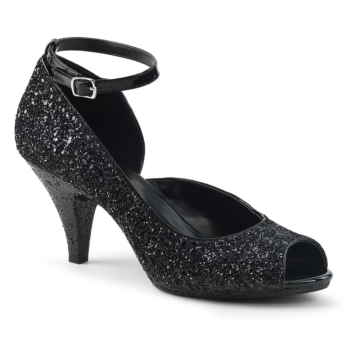 Fabulicious Sandali da donna BELLE-381G BLK Glitter / Blk glitter