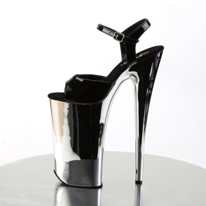 Pleaser Sandali da donna BEYOND-009 BLK / SLV Chrome