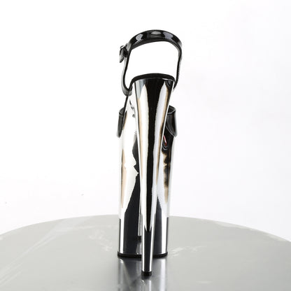 Pleaser Sandali da donna BEYOND-009 BLK / SLV Chrome