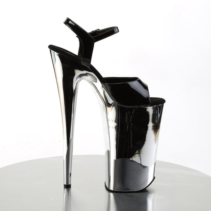 Pleaser Sandali da donna BEYOND-009 BLK / SLV Chrome