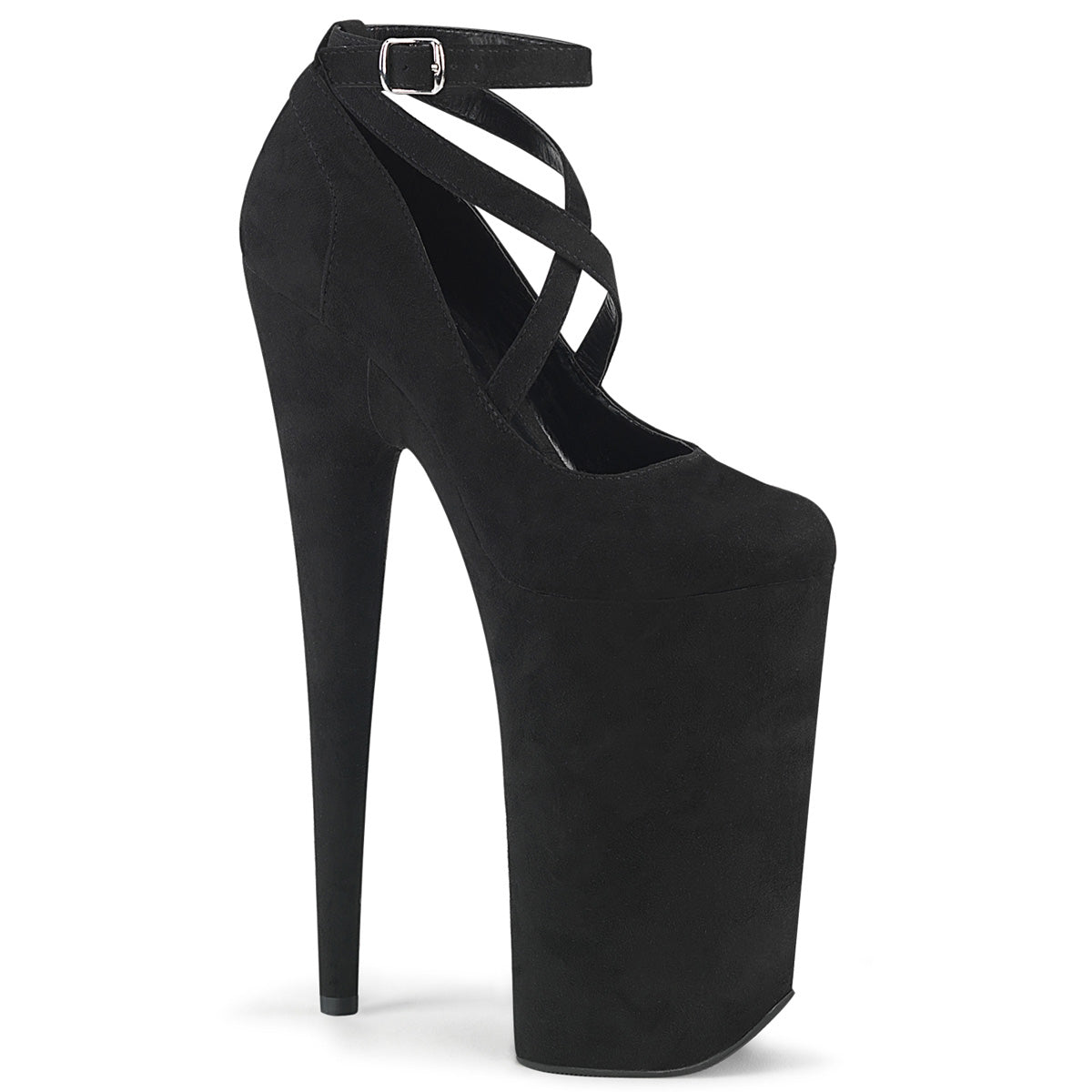 Pleaser Sandali da donna BEYOND-087FS BLK FAUX SOMEDE / BLK FAUX SUEGATO