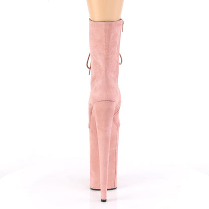 Pleaser Womens Ankle Boots BEYOND-1020FS B. Pink Faux Suede/B. Pink Faux Suede