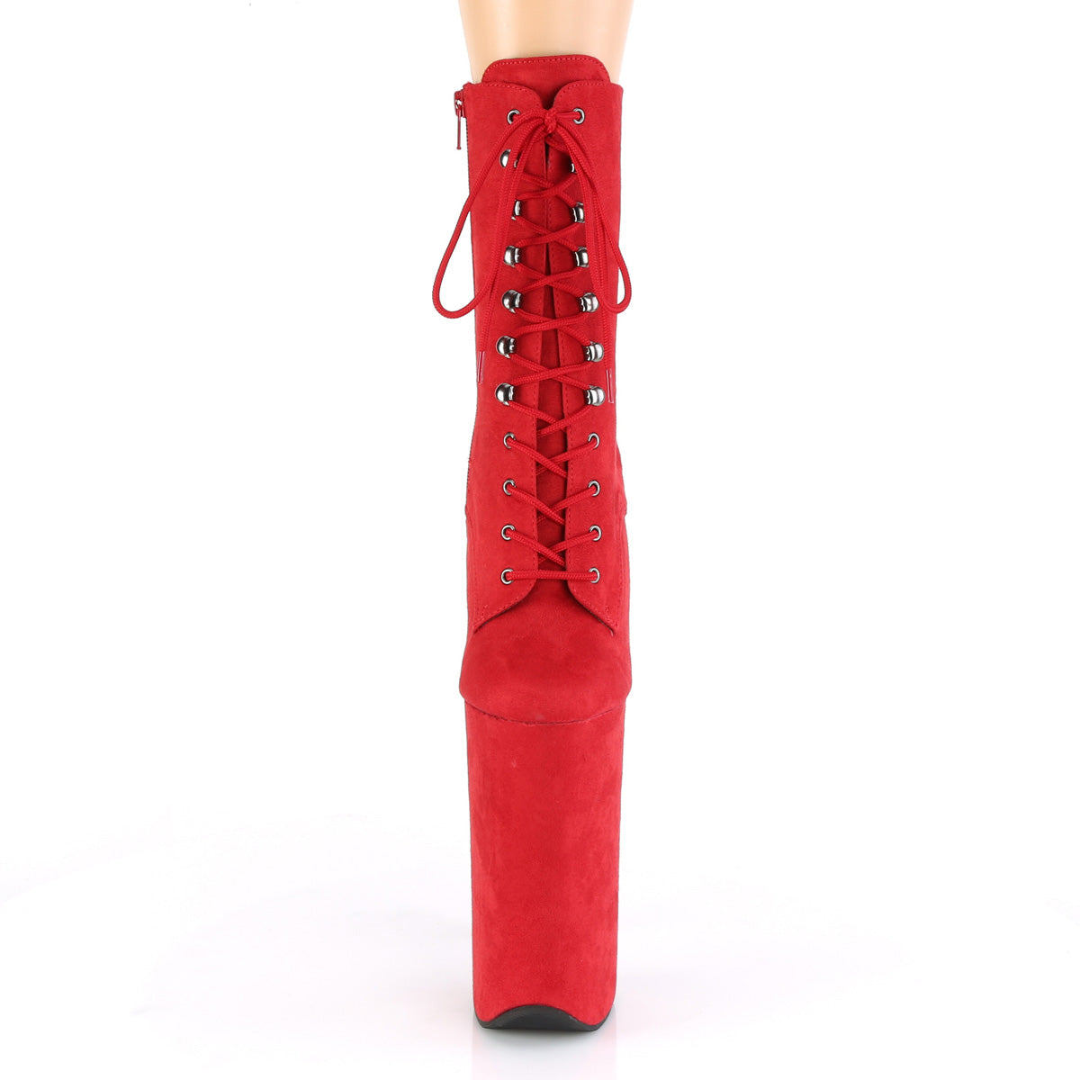 Pleaser Stivaletti da donna BEYOND-1020FS RED FAUX SOMEDE / ROSSO FAUX SOMEDE