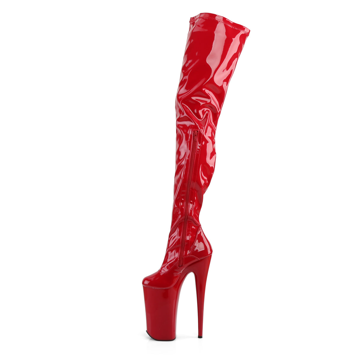 Pleaser Stivali da donna BEYOND-4000 Pat / rossa elasticizzati rossi
