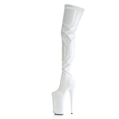 Pleaser   BEYOND-4000 Wht Str Pat/Wht
