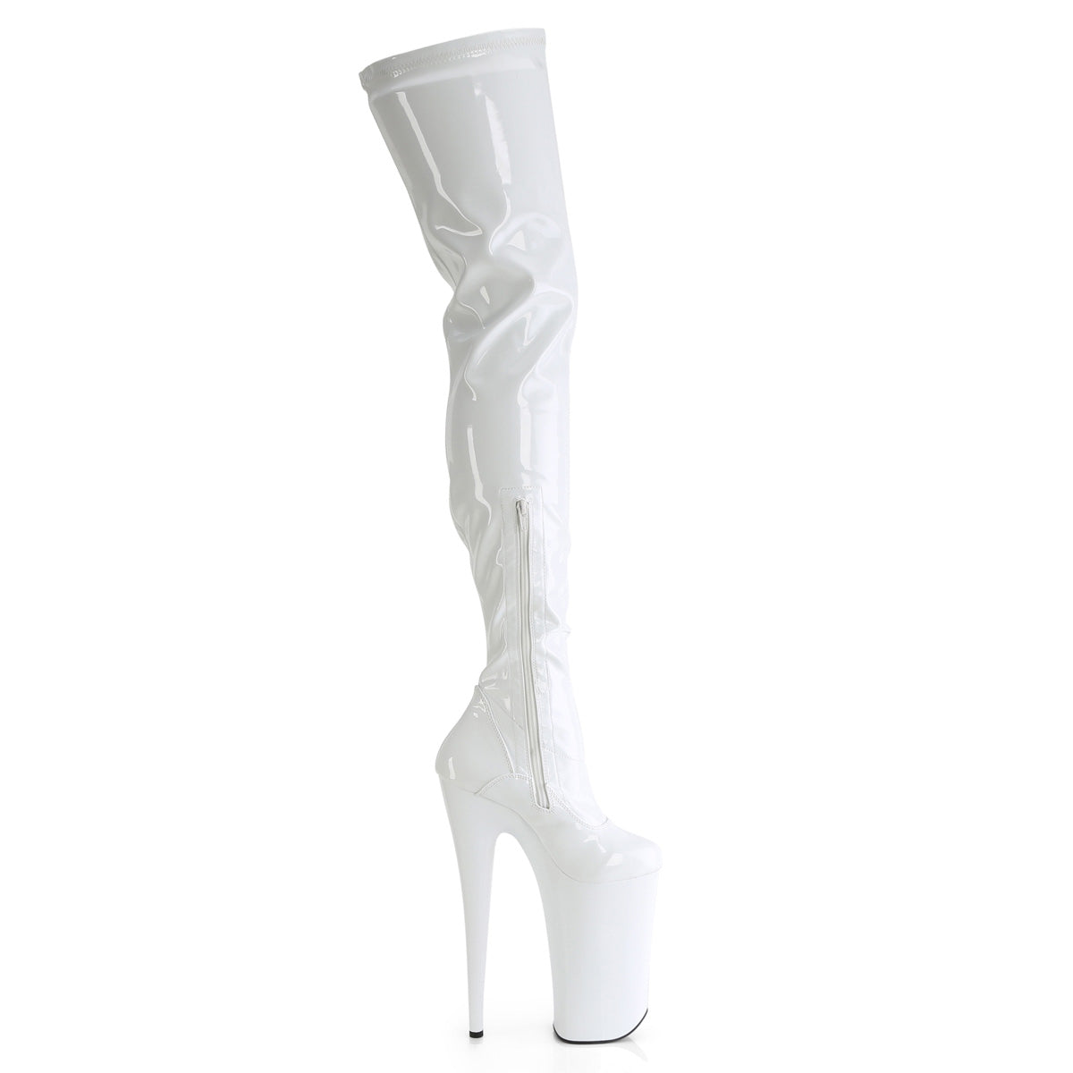 Pleaser   BEYOND-4000 Wht Str Pat/Wht