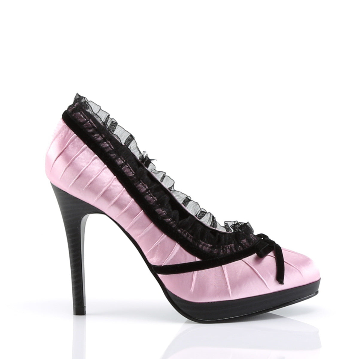 Pin Up Couture Pompe da donna BLISS-38 Pink-Blk Satin