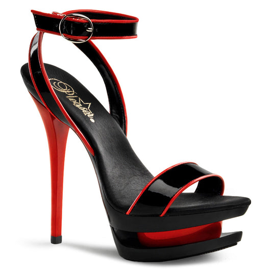 Pleaser Sandali da donna BLONDIE-631-2 BLK RED PAT / BLK-RED