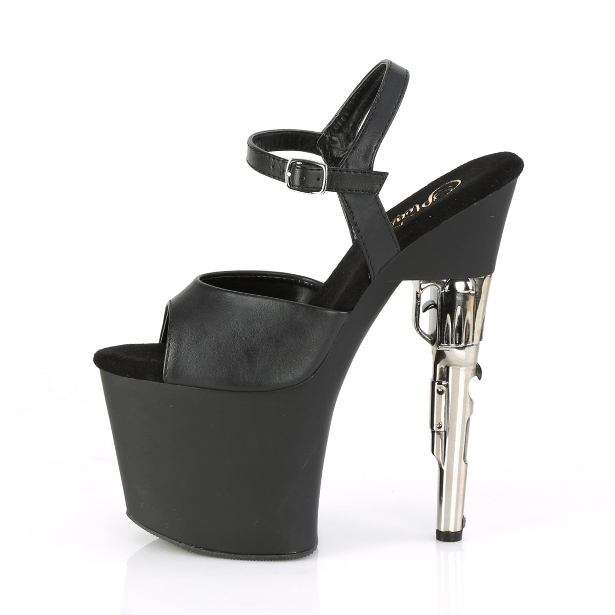 Pleaser Sandali da donna BONDGIRL-709 BLK FAUX PELLE / BLK MATTE