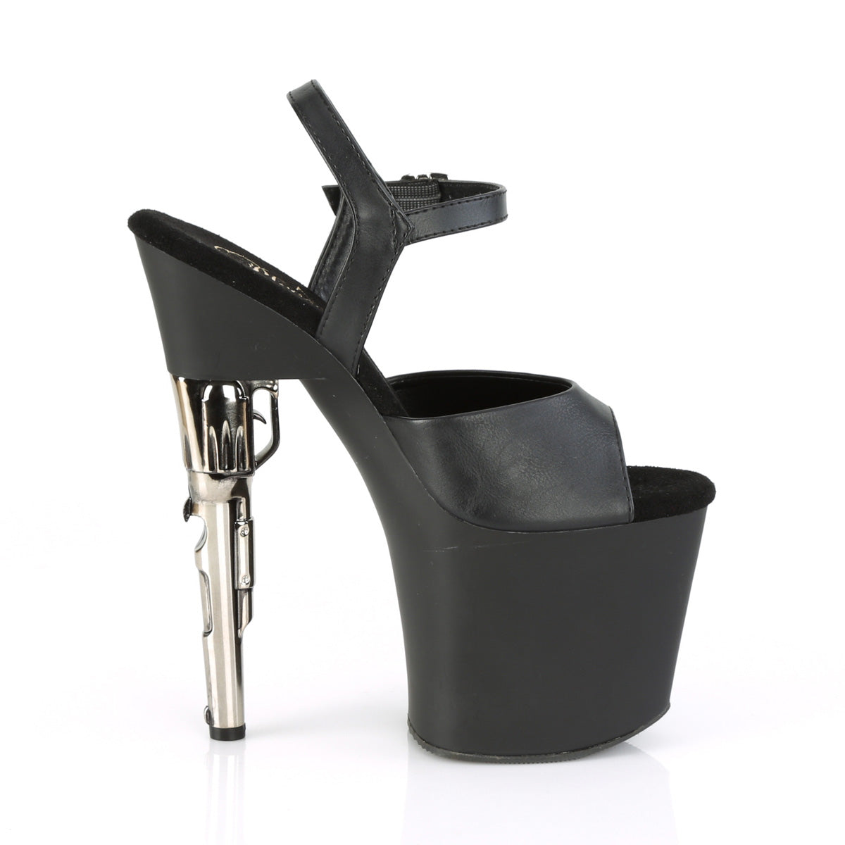 Pleaser Sandali da donna BONDGIRL-709 BLK FAUX PELLE / BLK MATTE