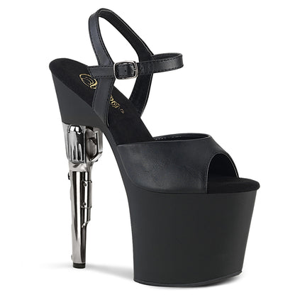 Pleaser Sandali da donna BONDGIRL-709 BLK FAUX PELLE / BLK MATTE