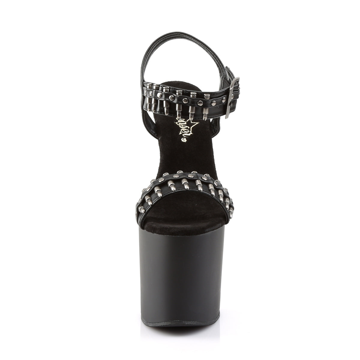 Pleaser Sandali da donna BONDGIRL-712 BLK in ecopelle / BLK opaco