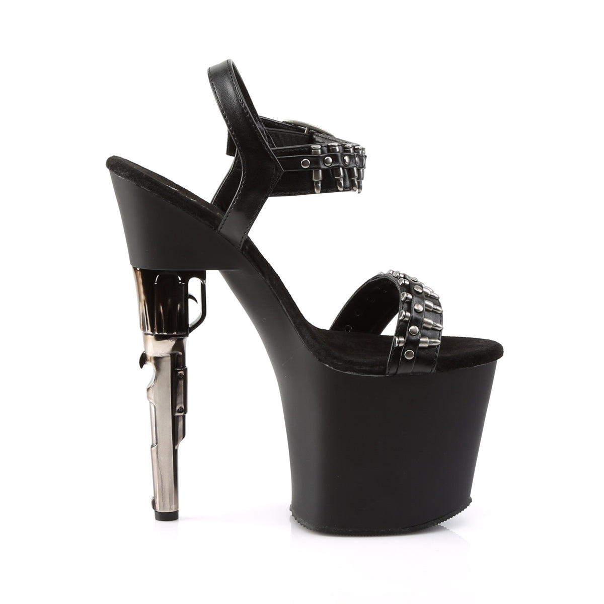 Pleaser Sandali da donna BONDGIRL-712 BLK in ecopelle / BLK opaco