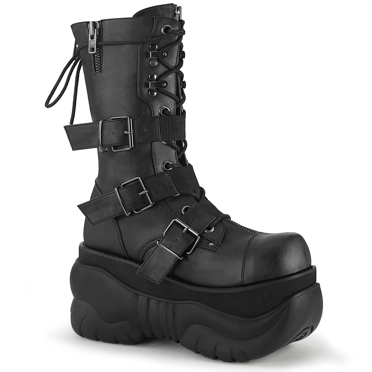 DemoniaCult Mens Boots BOXER-230 Blk Vegan Leather