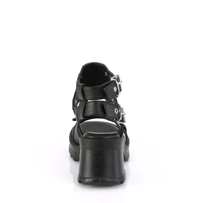 DemoniaCult  Pompe BRATTY-07 pelle vegana BLK