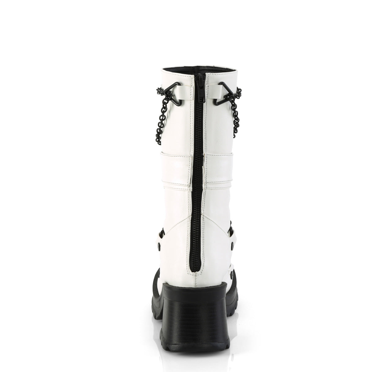 DemoniaCult  Stivali BRATTY-120 pelle vegana WHT