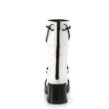 DemoniaCult  Stivali BRATTY-120 pelle vegana WHT