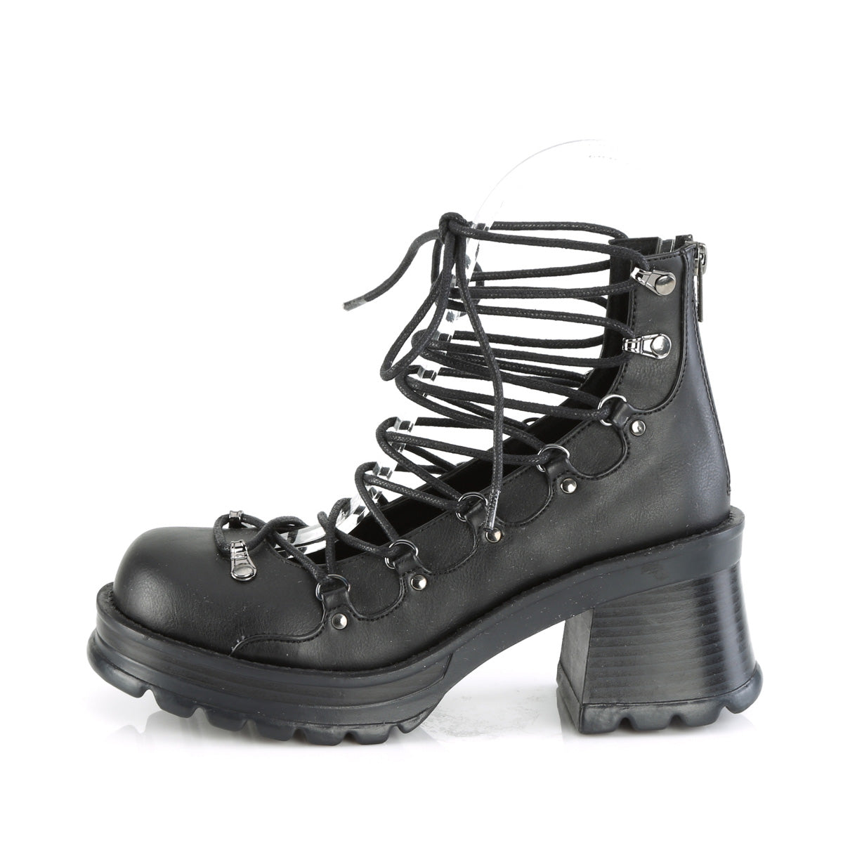 DemoniaCult  Pumps BRATTY-32 Blk Vegan Leather