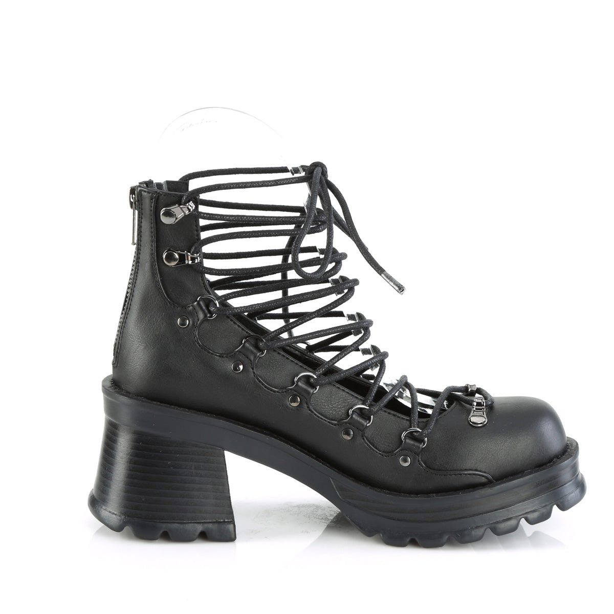 DemoniaCult  Pumps BRATTY-32 Blk Vegan Leather