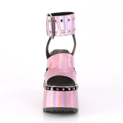 DemoniaCult Sandali femminili CAMEL-102 ologramma rosa