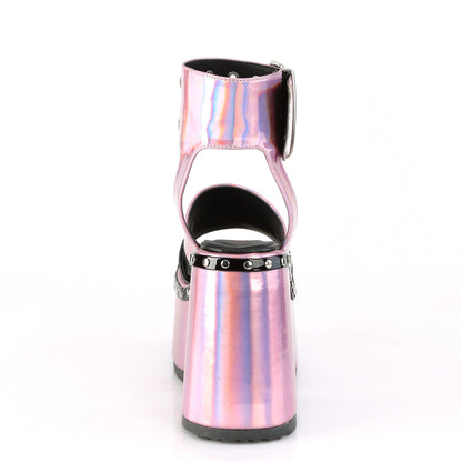 DemoniaCult Sandali femminili CAMEL-102 ologramma rosa