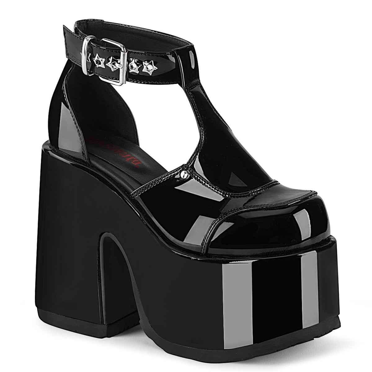 DemoniaCult Sandali femminili CAMEL-103 blk pat