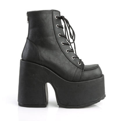 DemoniaCult Womens Ankle Boots CAMEL-203 Blk Vegan Leather