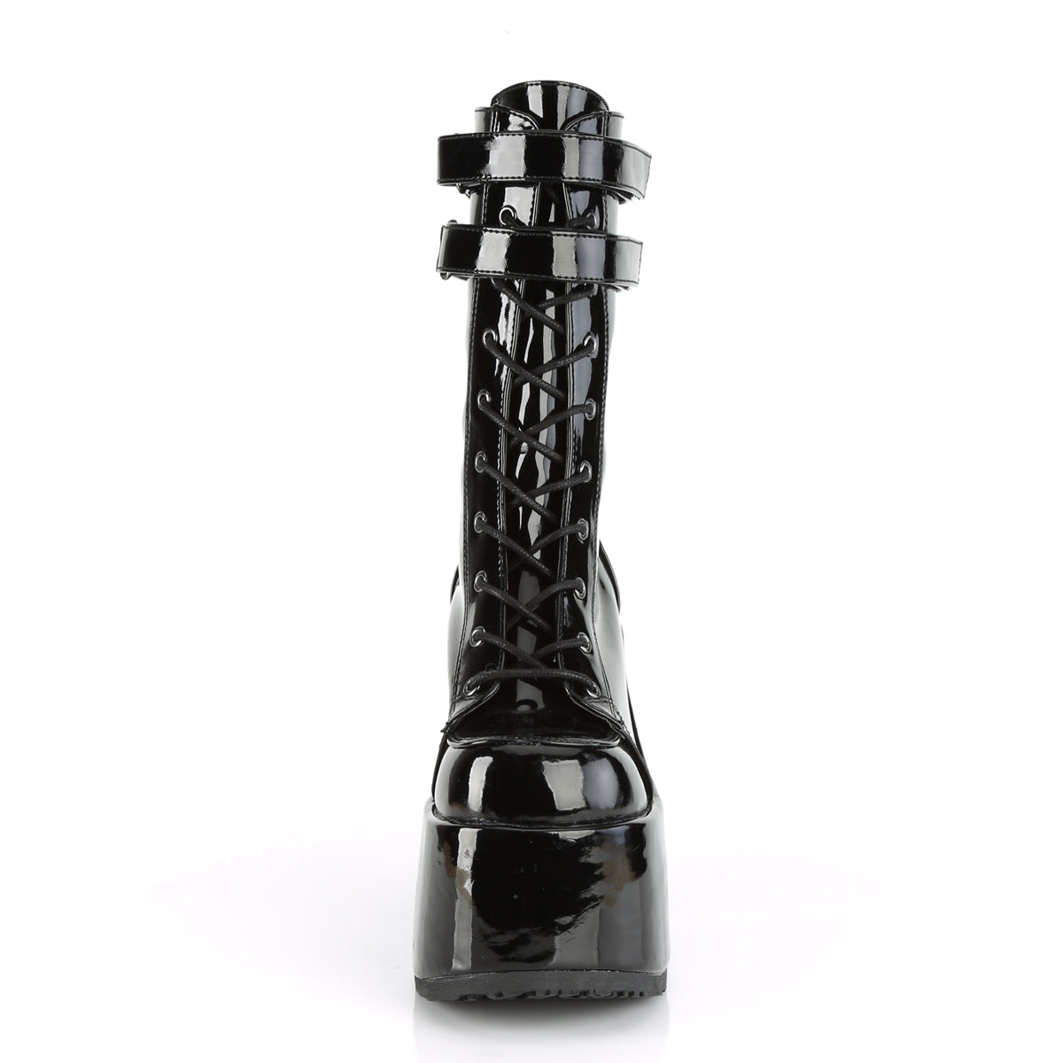 DemoniaCult Stivali da donna CAMEL-250 blk pat