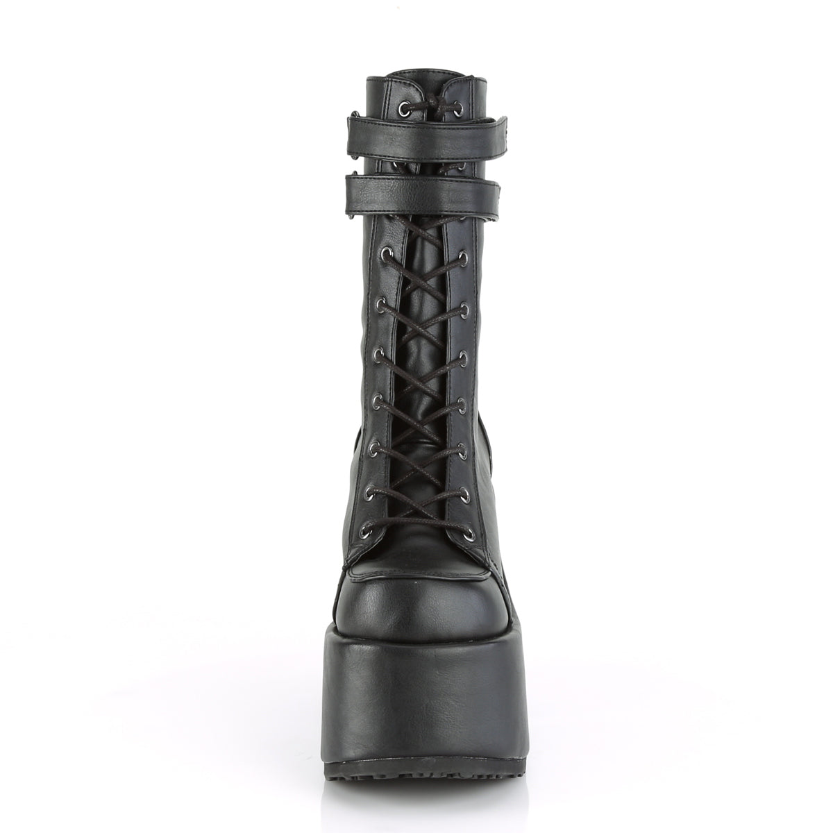 DemoniaCult Womens Boots CAMEL-250 Blk Vegan Leather