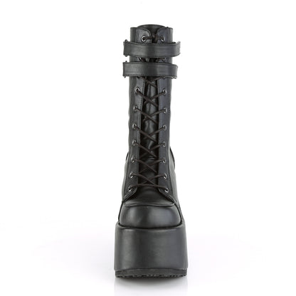 DemoniaCult Womens Boots CAMEL-250 Blk Vegan Leather