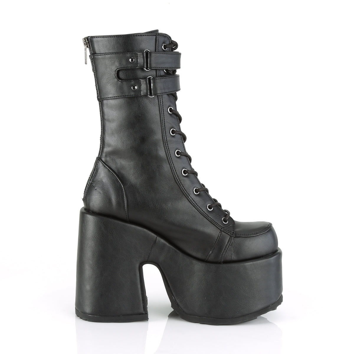DemoniaCult Womens Boots CAMEL-250 Blk Vegan Leather