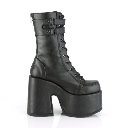 DemoniaCult Womens Boots CAMEL-250 Blk Vegan Leather