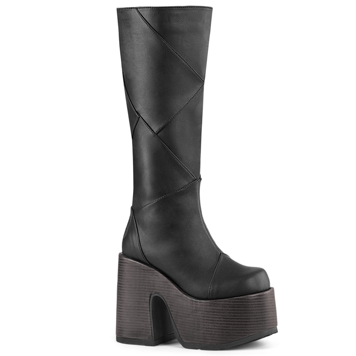 DemoniaCult  Stivali CAMEL-280 pelle vegana BLK