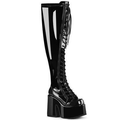 DemoniaCult  Stivali CAMEL-300WC BLK STR PAT
