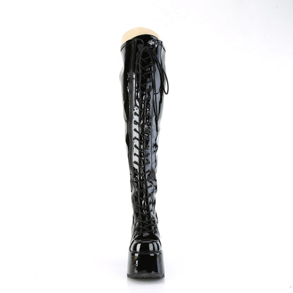 DemoniaCult  Stivali CAMEL-300WC BLK STR PAT