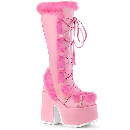 DemoniaCult  Stivali CAMEL-311 B. pelle vegana rosa