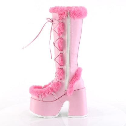 DemoniaCult  Stivali CAMEL-311 B. pelle vegana rosa