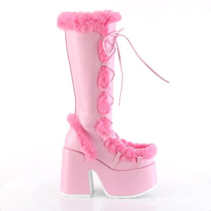 DemoniaCult  Stivali CAMEL-311 B. pelle vegana rosa