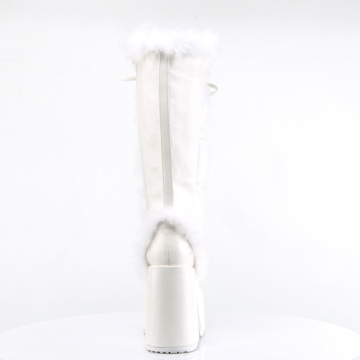 DemoniaCult Stivali da donna CAMEL-311 WHT VEGAN PELLE