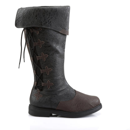 Funtasma Stivali da uomo CAPTAIN-110 BLK-Brown Distressed PU